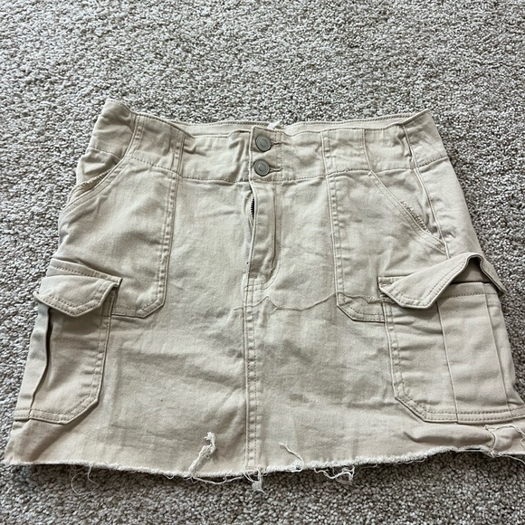 Altar'd State Tan Mini Skirt - Picture 1 of 2